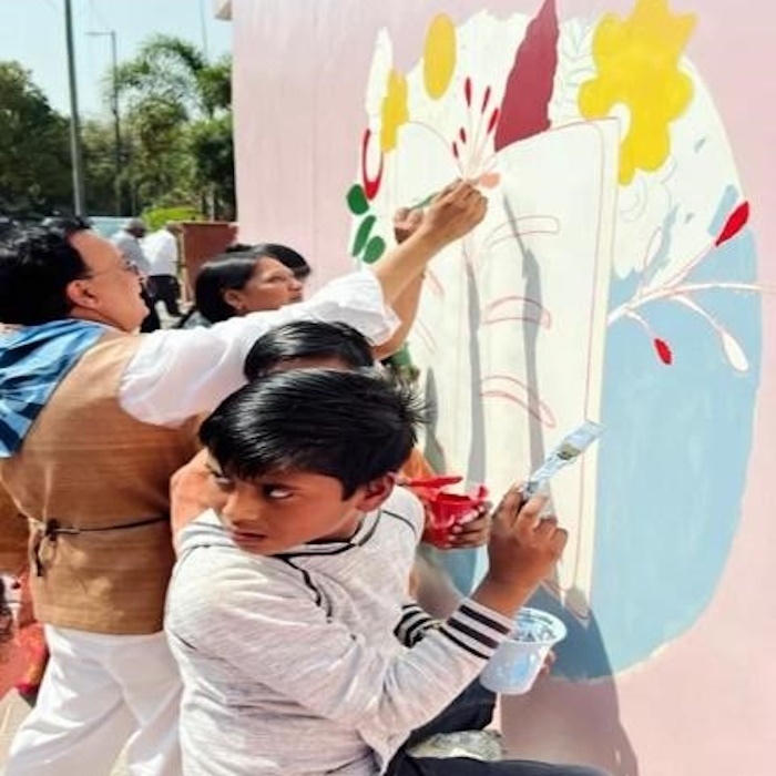 Painting Competition participated by Devotees