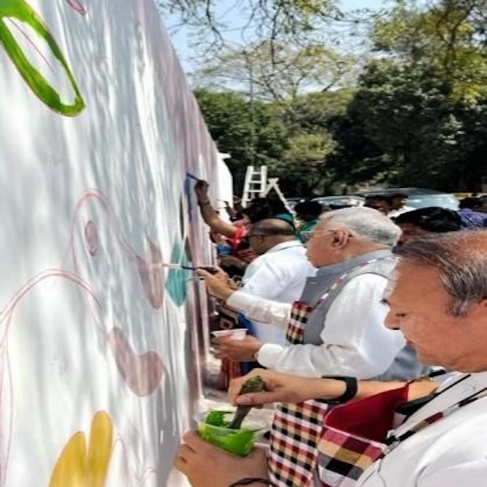 Painting Competition participated by Delegates from Prashanti